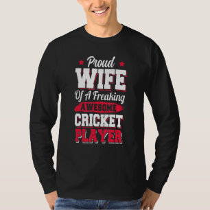Camiseta Esposa do Jogador de Críquete do Treinador de Críq