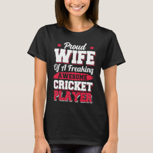 Camiseta Esposa do Jogador de Críquete do Treinador de Críq