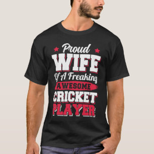 Camiseta Esposa do Jogador de Críquete do Treinador de Críq