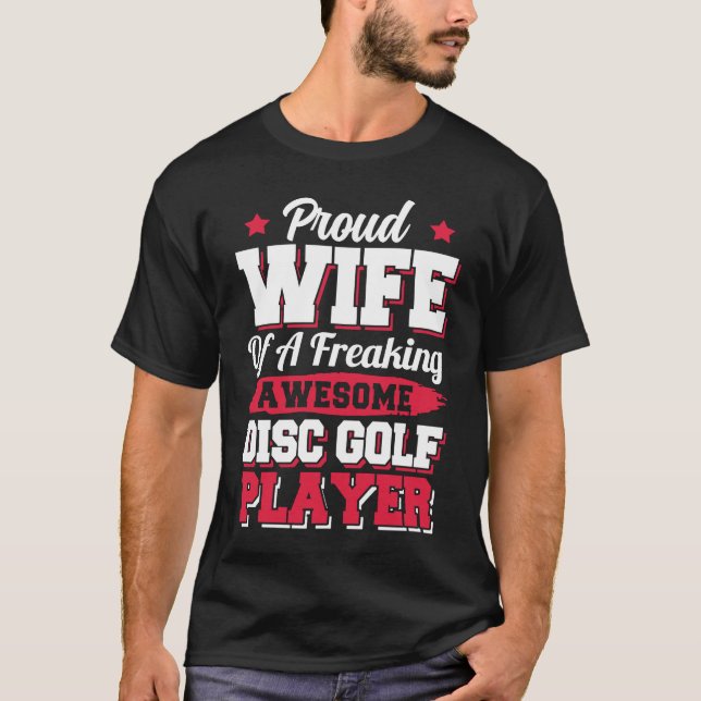 Camiseta Esposa do Jogador de Golfe Frisbee Disco (Frente)