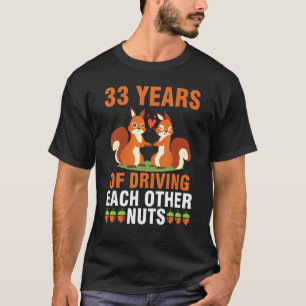 Camiseta Esposa Do Marido Fox Casou-Se Com 33 Anos De Dirig