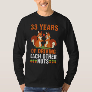 Camiseta Esposa Do Marido Fox Casou-Se Com 33 Anos De Dirig