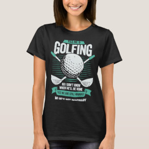 Camiseta Esposa do Marido Golfe para Esposa de Golfista