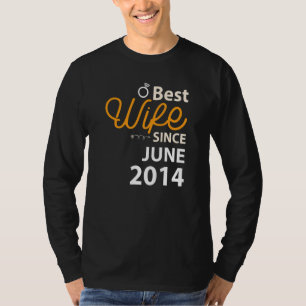Camiseta Esposa do Melhor Aniversário do Casamento desde ju