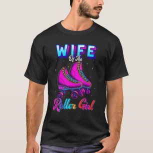 Camiseta Esposa Do Roller Girl Roller Skating Birthday Pa