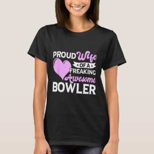Camiseta Esposa do treinador do jogador de boliche Bowler