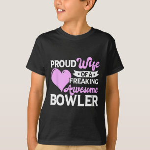 Camiseta Esposa do treinador do jogador de boliche Bowler