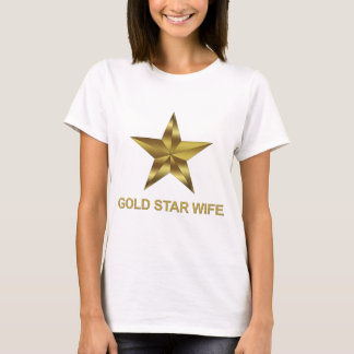 Camiseta Esposa Dourado da estrela