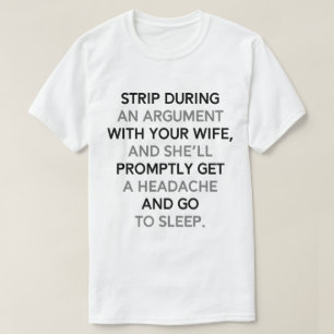 Camiseta Esposa e marido se despindo como uma cura para arg