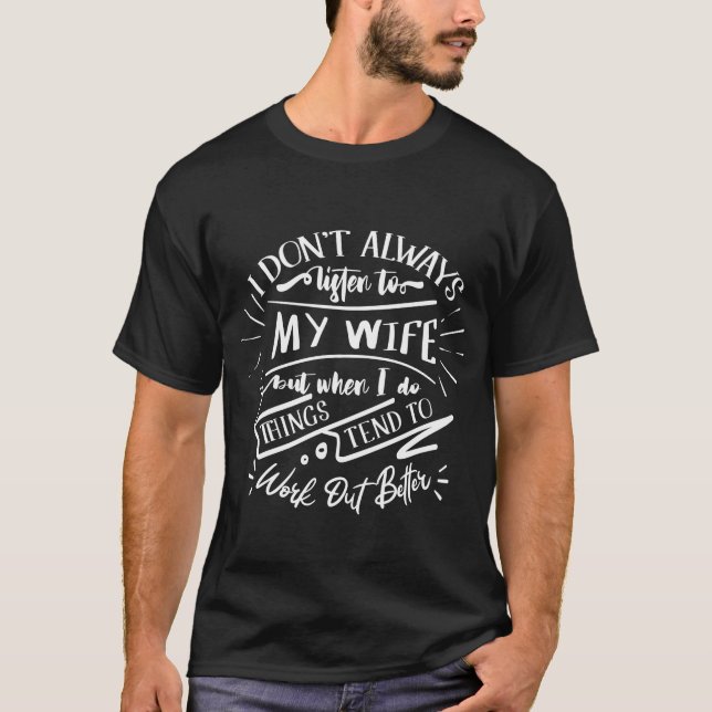 Camiseta Esposa engraçada Arte do marido (Frente)
