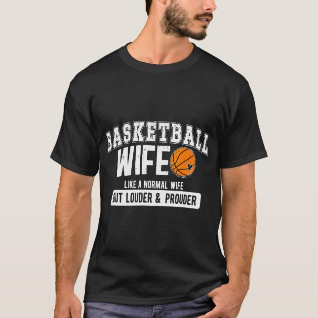 Camiseta Esposa Engraçada De Coach De Basquete C (Frente)