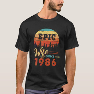Camiseta Esposa Epic Desde 1986 35º Aniversário De Casame