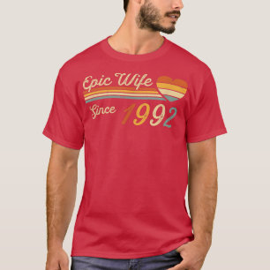 Camiseta Esposa Epic Desde 1992 30 de Aniversário de Casame