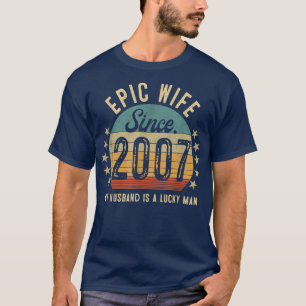 Camiseta Esposa Epic Desde 2007, Funn De 15 De Aniversário 