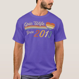 Camiseta Esposa Epic Desde 2013 9.º Aniversário de Casament
