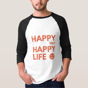 Camiseta Esposa Feliz, Vida Feliz - Citação Engraçada De Ca