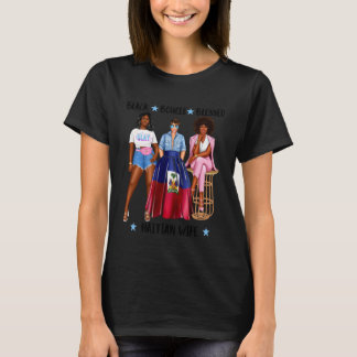 Camiseta Esposa Haitiana Do Haiti Cônjuge Patriota Mulher P