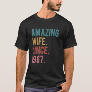 Camiseta Esposa Incrível Desde 1967 55º Aniversário de Casa