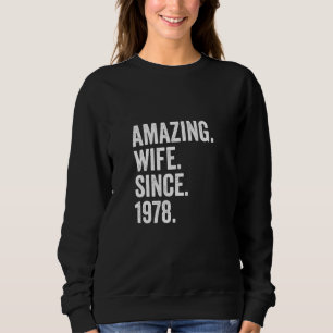 Camiseta Esposa Incrível Desde 1978, 44, Aniversário 4