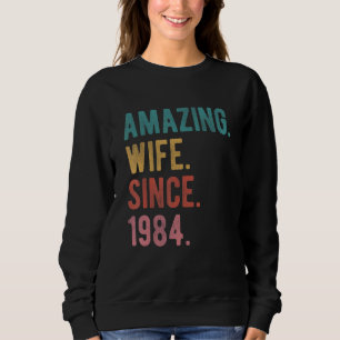 Camiseta Esposa Incrível Desde 1984 38º Aniversário de Casa