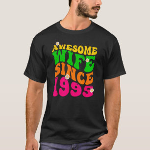 Camiseta Esposa Incrível Desde 1995 Casando Aniversário Gro