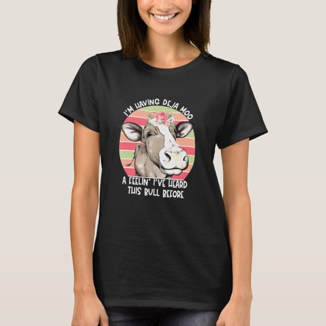Camiseta Esposa Irmã Vaca Deja Moo Fazendeiro (Frente)