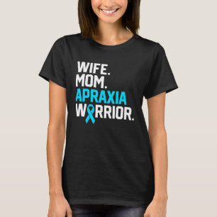 Camiseta Esposa Mãe Apraxia Guerreira Sensibilização para o
