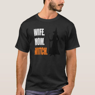 Camiseta Esposa Mãe Bruxa Feiticeira do Dia das Bruxas Test