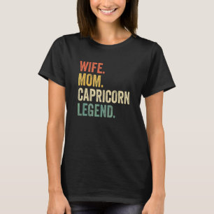 Camiseta Esposa Mãe Capricórnio Legenda Zodiac Astrologia M