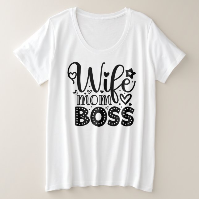 Camiseta Esposa Mãe Chefe (Frente do Design)