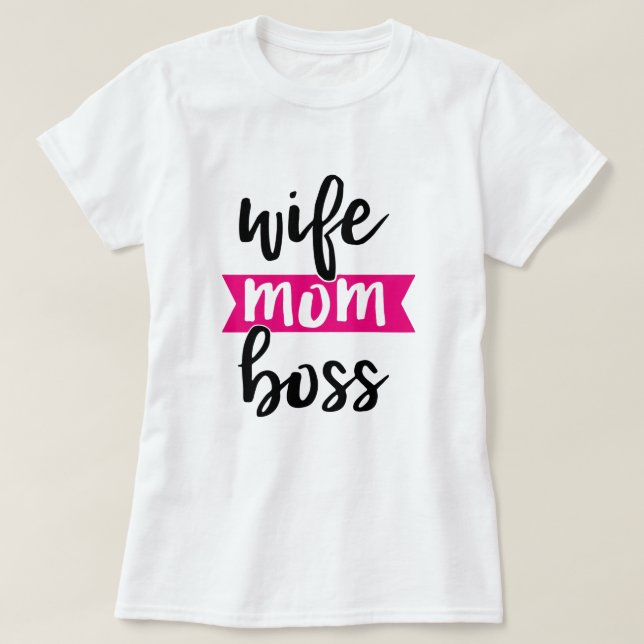 CAMISETA ESPOSA MÃE CHEFE (Frente do Design)