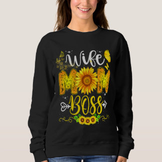 Camiseta Esposa Mãe Chefe Aniversário Para Mamãe Girassol M