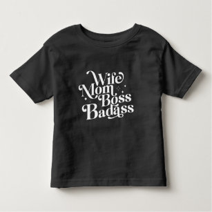 Camiseta Esposa Mãe Chefe Badass Engraçado Dia de as mães S