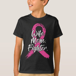 Camiseta Esposa Mãe Combatendo Cancer De Mama Paciente Rosa
