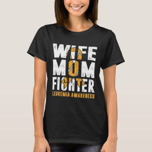Camiseta Esposa Mãe Combatendo Leucemia Sensibilização