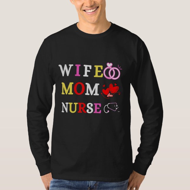 Camiseta Esposa Mãe Enfermeira (Frente)