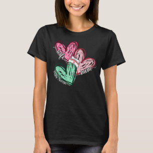 Camiseta Esposa Mãe Enfermeira Enfermando Corações Leopardo