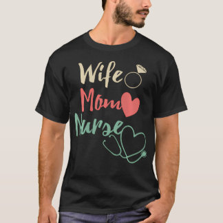 Camiseta Esposa Mãe Enfermeira Rn Lpn Para
