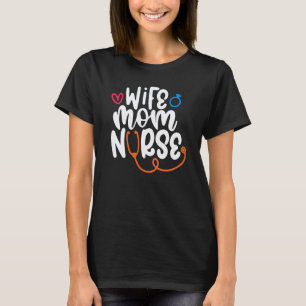 Camiseta Esposa Mãe Enfermeira  Semana das Enfermeiras  Enf