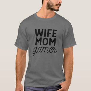 Camiseta Esposa Mãe Gamer Engraçado Presente para Jogos