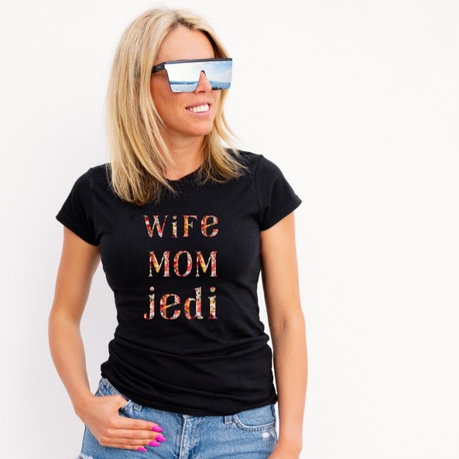 Camiseta Esposa Mãe Jedi (Criador carregado)