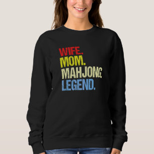 Camiseta Esposa Mãe Lenda do Mahjong Jogador de Mahjong Fã