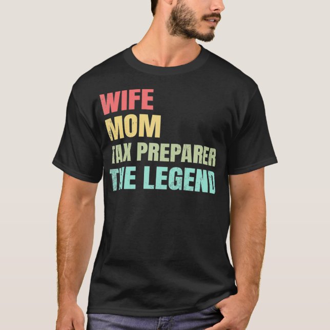 Camiseta Esposa Mãe, Preparadora De Impostos A Conta Da Tax (Frente)