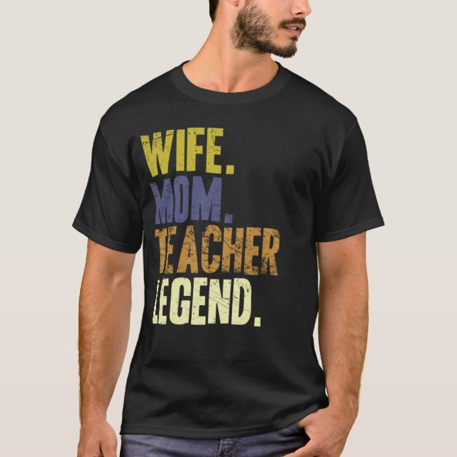 Camiseta Esposa Mãe Professora Professora Mãe 3 (Frente)