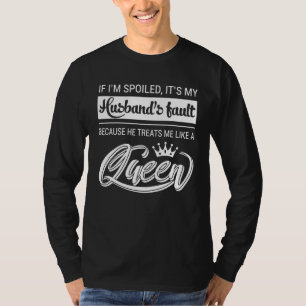 Camiseta Esposa Maldita Engraçada Meu Marido Me Tenta Como