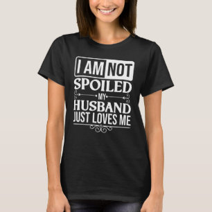 Camiseta Esposa Maldita Para Mulheres Legal Meu Marido Me A