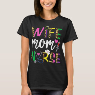 Camiseta Esposa Mamãe Enfermeira Enfermando Mulheres Bonita