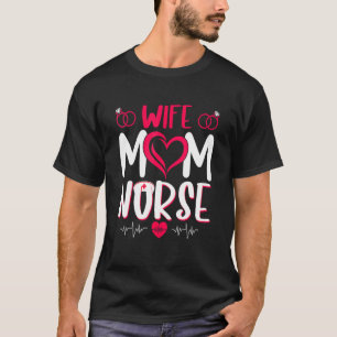 Camiseta Esposa Mamãe Enfermeira Pulso Para Mulheres Enferm