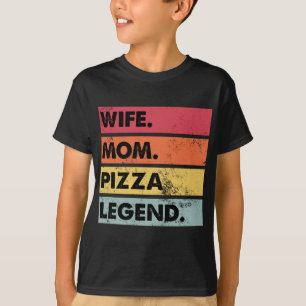 Camiseta Esposa Mamãe Pizza Legenda Engraçada Pizza Sobreca