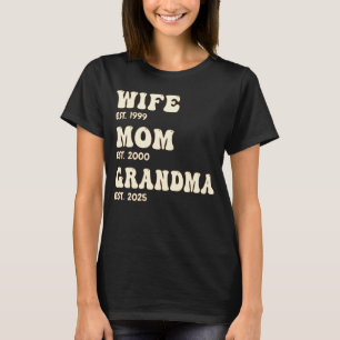 Camiseta Esposa Mamãe Vovó Personalizada Est. Anos Groovy